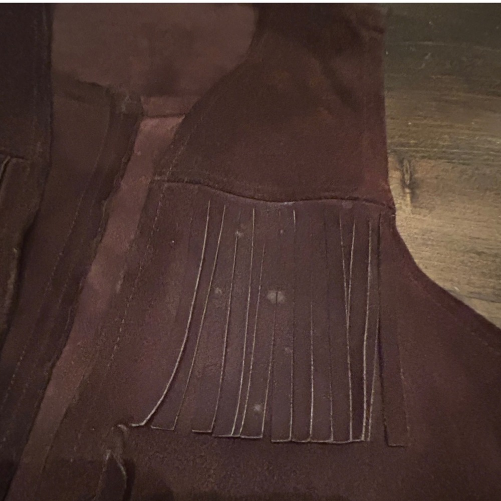 Vintage Irvin Foster Genuine Horsehide Leather Western Brown Vest Size Small - Picture 5 of 7